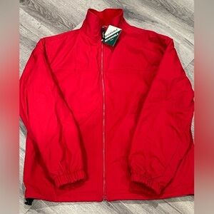 NWT Vintage L LL Bean Deadstock NOS Red Reversible Waterproof Fleece Jacket Coat